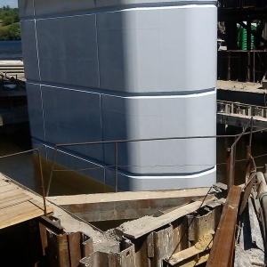 Підводна частина опор Запорізьського мосту